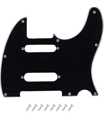 Amazon.com: Musiclily Pro 8 Holes SS Guitar Tele Pickguard for USA
