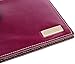 Borgasets RFID Blocking Women's Genuine Leather Wallet Credit Card Holder Zipper Purse Purple