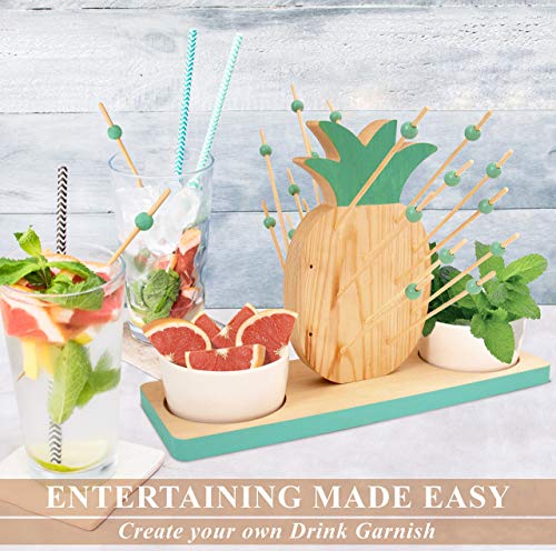 image for Appetizer Picks/Skewers Cocktail Set | Wood Pineapple Design | Perfect