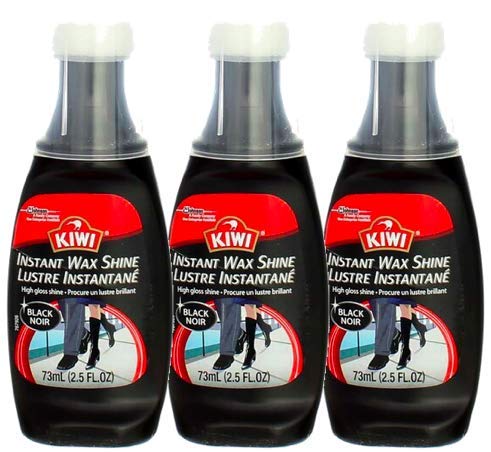 Kiwi Liquid Wax Black Shoe Polish, Shoe Shine Black-3 Pack - Thumbnail 4