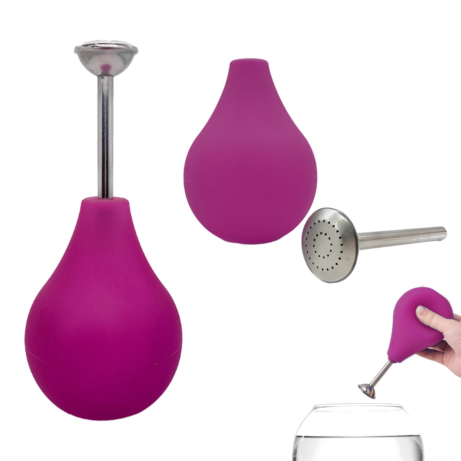 URROMA Purple Sprinkler Ball Brauser, 1 Piece Ball Brause Sprinkler for Wet Felting Sprinkler Felting Equipment Wet Felting Tools Water Wet Felting Water Sprinkler Supplies