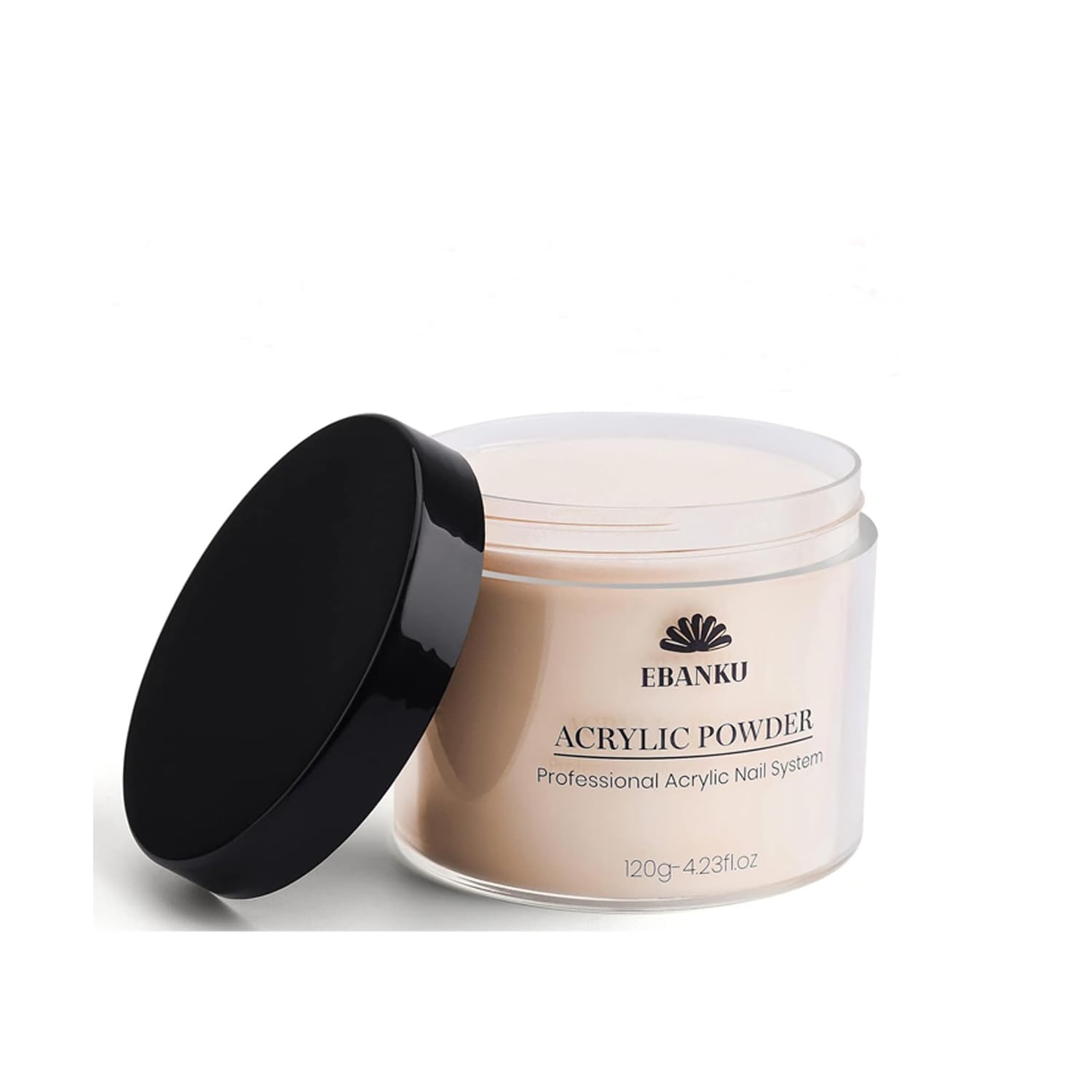 120g/4.23oz Nude Acrylic Powder, EBANKU Acrylic Powder Large Capacity Professional Acrylic Nail Powder for Nail Acrylic Extension, Nail Carving, Long-Lasting, No Nail Lamp Needed
