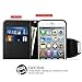 VAKOO PU Leather Flip Wallet Case for iPhone 4/4S - Black