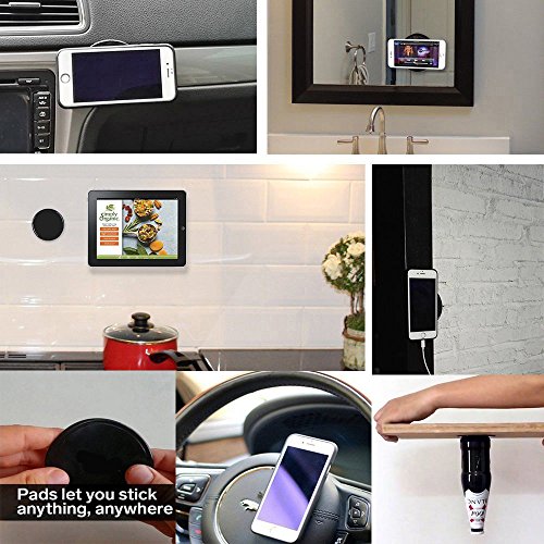 J.MOSUYA 5Pack Nano Multi Purpose Gel Pads for Car Holder Mat Cell Phone iPhone 8 7 6 Plus, Ipad, Tablet Sticky to Toilet Wall Glass Mirrors, Dashboard, Kitchen, Office, Cabinets, Carpet