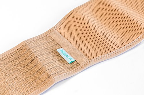 HarmonyPT Maternity Support Belt - Super Soft and Breathable Belly Band for back and pelvic support during pregnancy - Black or Beige
