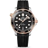 Omega Seamaster Automatic Steel &amp; 18kt Sedna Gold Black Dial Men's Watch 210.22.42.20.01.002