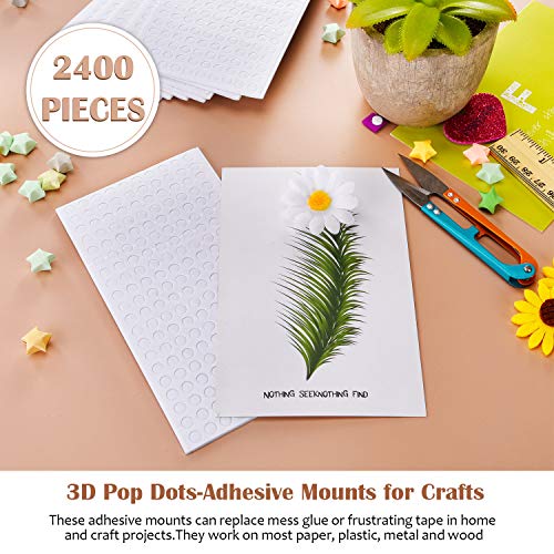 2400 Pieces Foam Dots DualAdhesive 3D Foam Tapes Foam Pop Dots