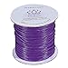 BORUO Brand 1mm Waxed Cotton Cord Beading Cord Waxed String Wax Cording Cord for Jewelry Making and Macrame Supplies 100 Yards Roll Spool Purple Color with Acrylic Jar
