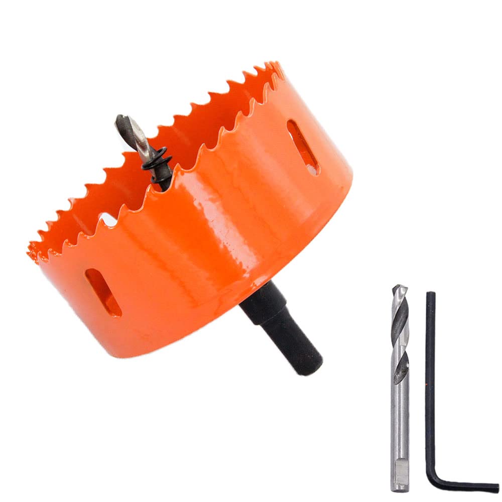 LAIWEI Hole Saw 75mm, HSS High Speed Steel, 2-15/16" (75mm) Cutting Diameter, Compatible with Wood, Plastic, Gypsum Board