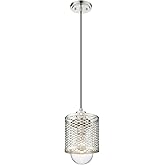 Z-Lite 3037MP-PN Kipton Pendant, 1-Light 60 Watts, Polished Nickel