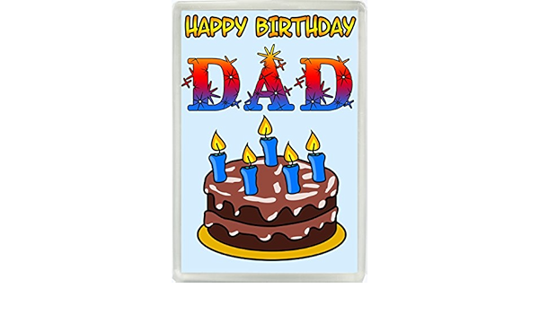 Feliz cumpleaños Papá tarta y velas Jumbo imán para nevera ...