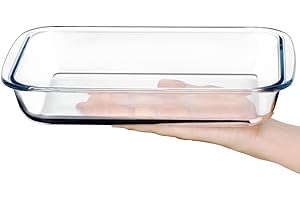 NUTRIUPS Mini-1.5 QT Glass Baking Dish for Oven, (Single Serving) Glass Pan for Cooking Dish Casserole Dish Rectangular Baking Pan Glass Bakeware