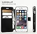 Compatible for iPhone 8 Wallet Case, Durable and Slim, Lightweight with Classic Design & Ultra-Strong Magnetic Closure, Faux Leather, Black, Apple 8 (2017)