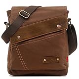 EcoCity Unisex Vintage Small Canvas Shoulder Messenger Bag