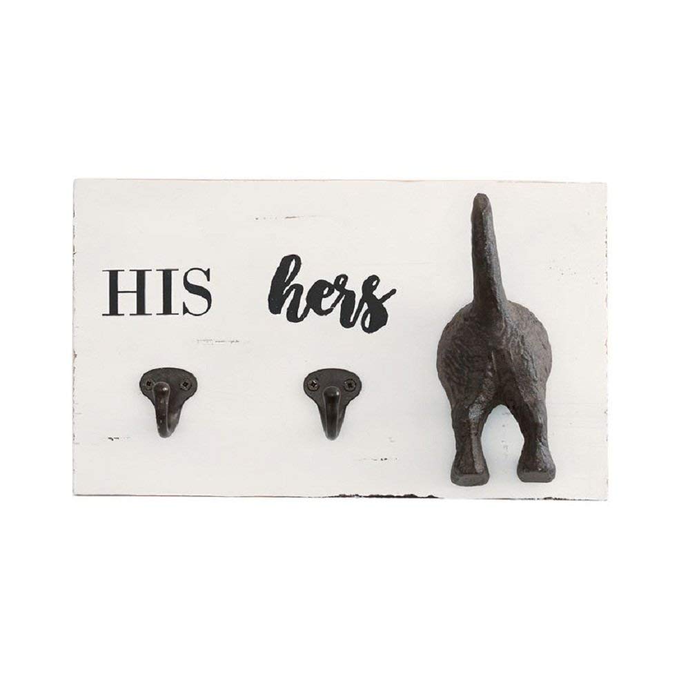 Mud Pie HIS, Hers & PUP WALL Hook