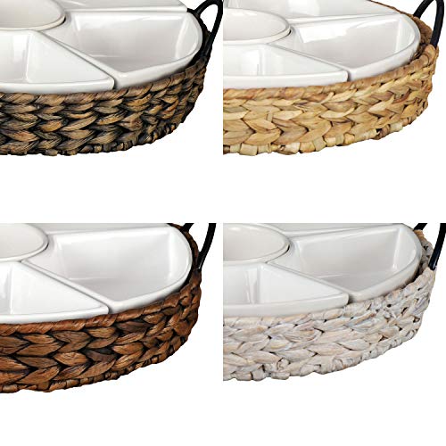 Serving Tray and Serving Dishes, RANDEFURN 7Set Gold Platters for