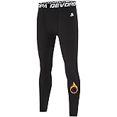DEVOROPA Youth Boys' Compression Leggings Sports Tights Fleece Lined Thermal Base Layer Pants