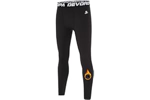 DEVOROPA Youth Boys' Compression Leggings Sports Tights Fleece Lined Thermal Base Layer Pants
