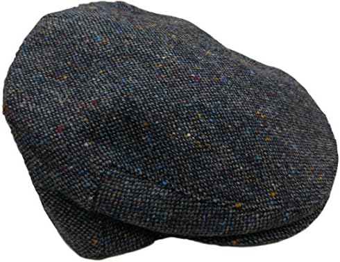 John Hanly &amp; Co. Irish Tweed Flat Cap (XL (7 5/8), Blue Fleck)