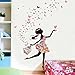 Hatop New Removable DIY Butterfly Flower Fairy stickers Bedroom Living Room Walls (I)