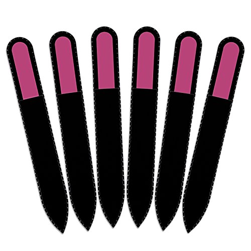 Color Crystal Nail File in Black Velvet Pouch | Czech Tempered Glass, Lifetime Guaranty, Hand Made in Czech Republic