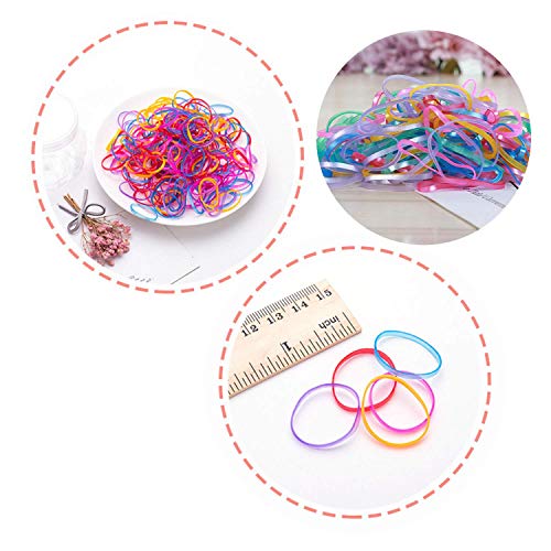 Elastic Hair Bands, Baby Girl Kids Hair Holder Hair Tie Rubber Bands,2000 Pieces - Thumbnail 4
