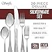 20 Piece 18/10 Stainless Steel Silverware Set - Multipurpose Flatware Utensils for Party, Wedding, Restaurant, Home Dining, Elegant Mirror Finish - Durable, Dishwasher Safe - Service for 4 - by Swiffe