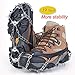 Crampons 19 Spikes with Stainless Steel Chain Ice Snow Grips Traction Cleats System Safe Protect for Walking, Jogging, Climbing, Hiking on Snow and Ice, Boots Chains for Women Men