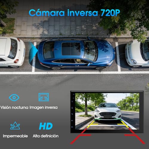 Haudio Car Radio 2 DIN 7 Inch with Wireless CarPlay and Android Auto, IPS Display, Rear Camera, Mirror Link, Voice Control, SWC/FM/RDS/Am, 25 UI Interfaces, 2+32G for All Cars