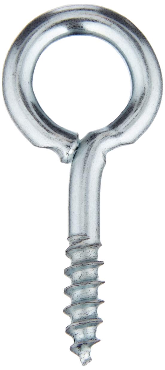 Merriway BH00102 (30 Pcs) Screw-In Eyes, Bright Zinc Plated Steel 25 mm - Pack of 30 Pieces