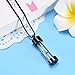 Oinsi Eternity Memory Hourglass Urn Necklace Cremation Jewelry Pendants for Women Men +Gift Box+Fill Kits (Black)