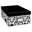 Pioneer Photo Albums B-1BW Photo Storage Box, Damask Design