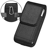 ykooe Cell Phone Pouch Nylon Holster Case with Belt Clip Cover for iPhone 11, Pro, Max, 6 7 X, Samsung Galaxy A10, A20, A50, S6, S7, S8, S9, S10,Huawei, Motorola, Other Smartphone