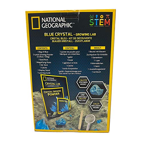 NATIONAL GEOGRAPHIC Blue Crystal Growing Lab DIY Crystal Creation