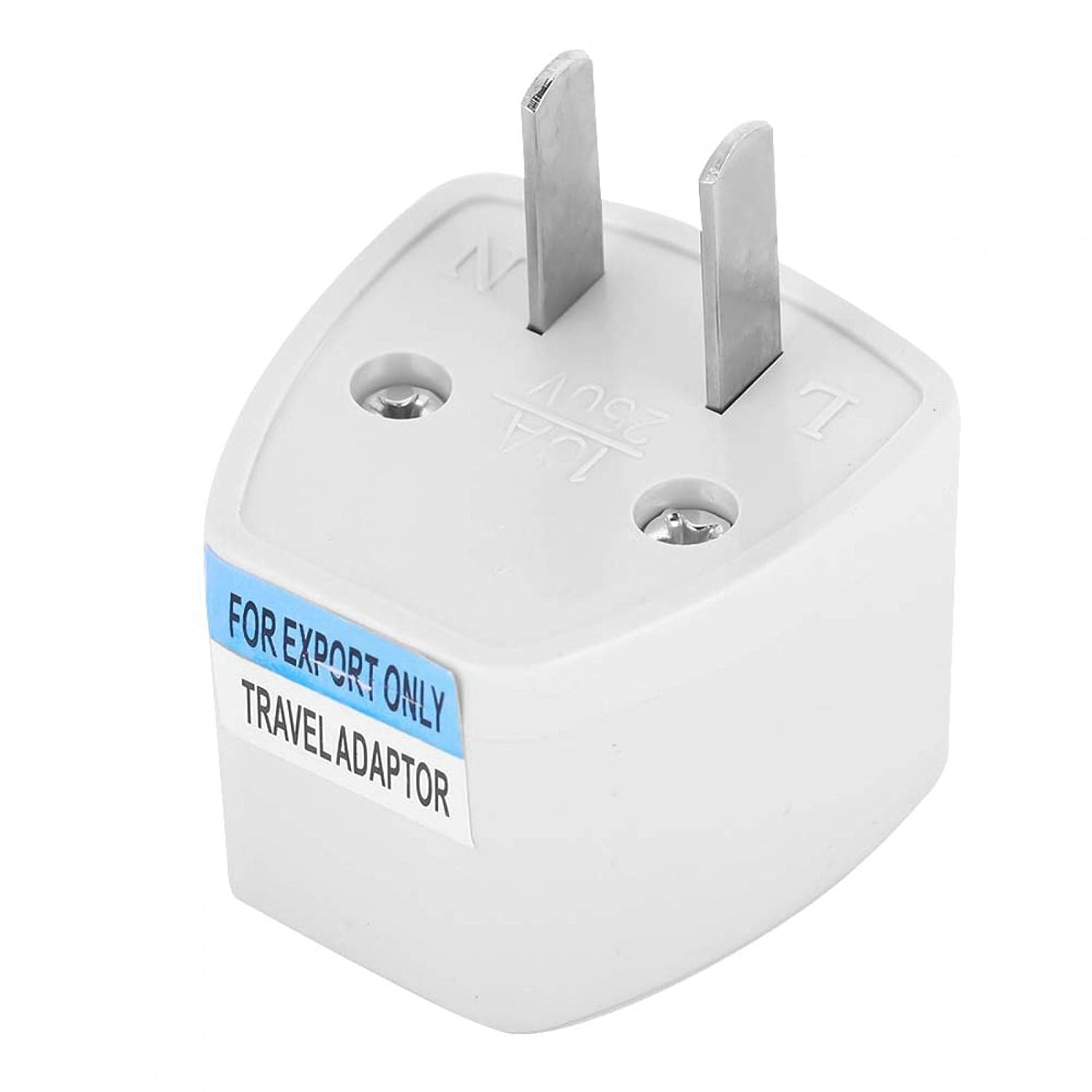 US Plug Adapter, Travel Adapter, Universal International White EU/UK/AU to USA 1 Pack