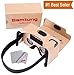 Cardboard Virtual Reality Glasses, Includes Head Strap, Suction Cup Mount for Secure Phone Placement + Nose & Forehead Padding, Compatible with iPhone, Samsung Galaxy & More