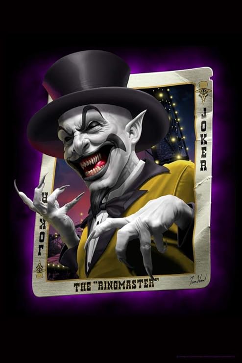 Amazon Com Ringmaster Jcc Joker Card Collection Icp Insane Clown Posse Music Band Tom Wood Fantasy Cubicle Locker Mini Art Poster 8x12 Posters Prints
