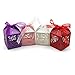 KPOSIYA 70 Pack Love Heart Laser Cut Wedding Party Favor Box Candy Bag Chocolate Gift Boxes Bridal Birthday Shower Bomboniere with Ribbons