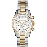 Michael Kors Bryant Chronograph Women's Watch, Stainless Steel and Pavé Crystal Watch for Women
