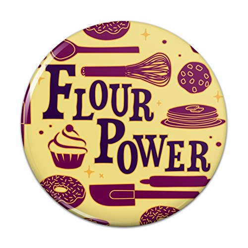 Flour Power Baking Baker Chef Cookie Cake Donut Funny Pinback Button Pin Badge - 1