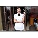 UoUo Adjustable White Half Apron with Pocket, Coffee Apron, White, Size No Size