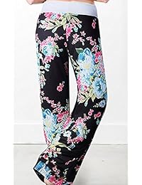 Pantalones para dama con diferentes estampados y cordón elástico, XXL