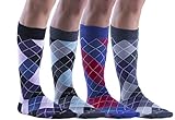 Kingly Big and Tall Large Fashion Dress Socks for Men, King Size (4 Pack, Argyles (4 Packs))