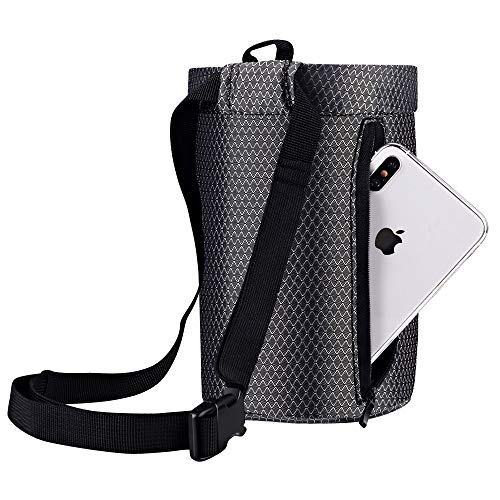BG Climbing Chalk Bag XL with 2 Zippered Pocket and Elasticated Waistband Designed for Climbing, Bouldering or Big wall; Zippered pocket for large phone (iPhone XS MAX / Galaxy S10 Plus)
