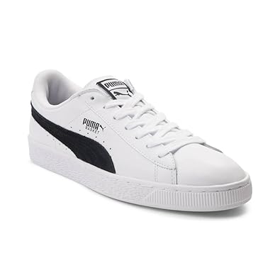 puma basket white black