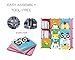 KOUSI Toy Organizer Toy Storage Portable Toy Organizers for Kids Children Toy Organizers and Storage Multifuncation Cube Storage Shelf Cabinet Bookcase Bookshelf, Capacious & Study,Pink, 9 Cubes