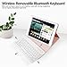 COO Keyboard Case for iPad Keyboard Case iPad 10th Generation (2022) Detachable Wireless Bluetooth Keyboard - Magnetic Auto Sleep/Wake (Red with White Keyboard).