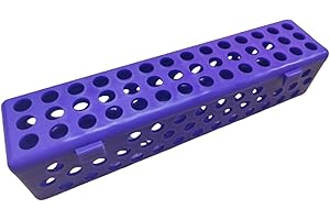 Dental Sterilization Box Dental Autoclave Plastic Sterilization Cassettes Box (Purple)