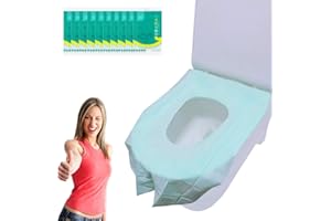 Ditind Toilet Seat Covers Disposable, 30 Pcs Toilet Seat Covers for Travel Accessories (15.8×23.6 inch), Extra Large PE Film Travel Toilet Mats Covers for Kids and Adults Potty Training