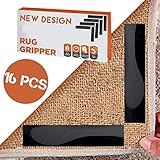 Non Slip Rug Pad Grippers Carpet Gripper Double Sided Anti Slip Adhesive Carpet Tape Runner Grippers for Furniture Hallway Small Pads Rugies for Hardwood Floors Non Skid Area Corners